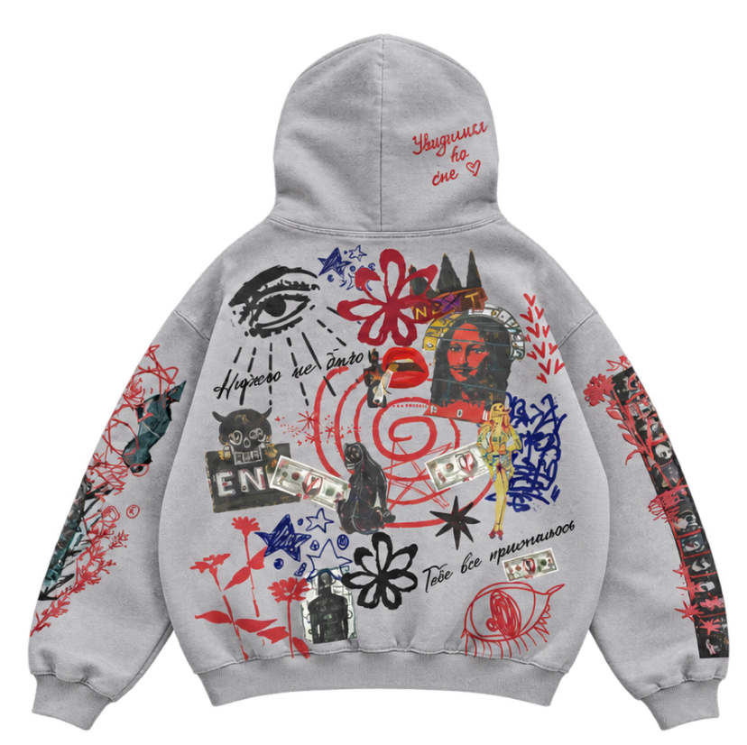 Illustrated hoodie front