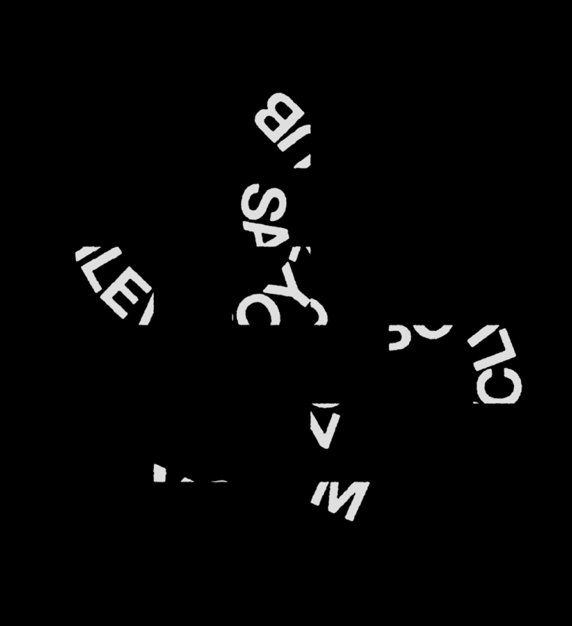Circular typographic mark